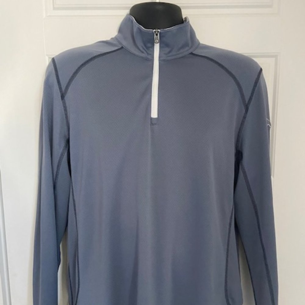 Puma Dry Cell Mens Size M  1/4 Zip Pullover Grey